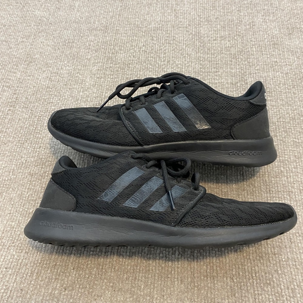 Adidas Cloudfoam Shoes Womens Size 7.5 Black Mesh Cushioned B28139 Sneakers - Picture 2 of 9
